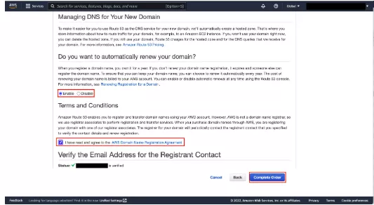 Register New Domain in AWS Route 53
