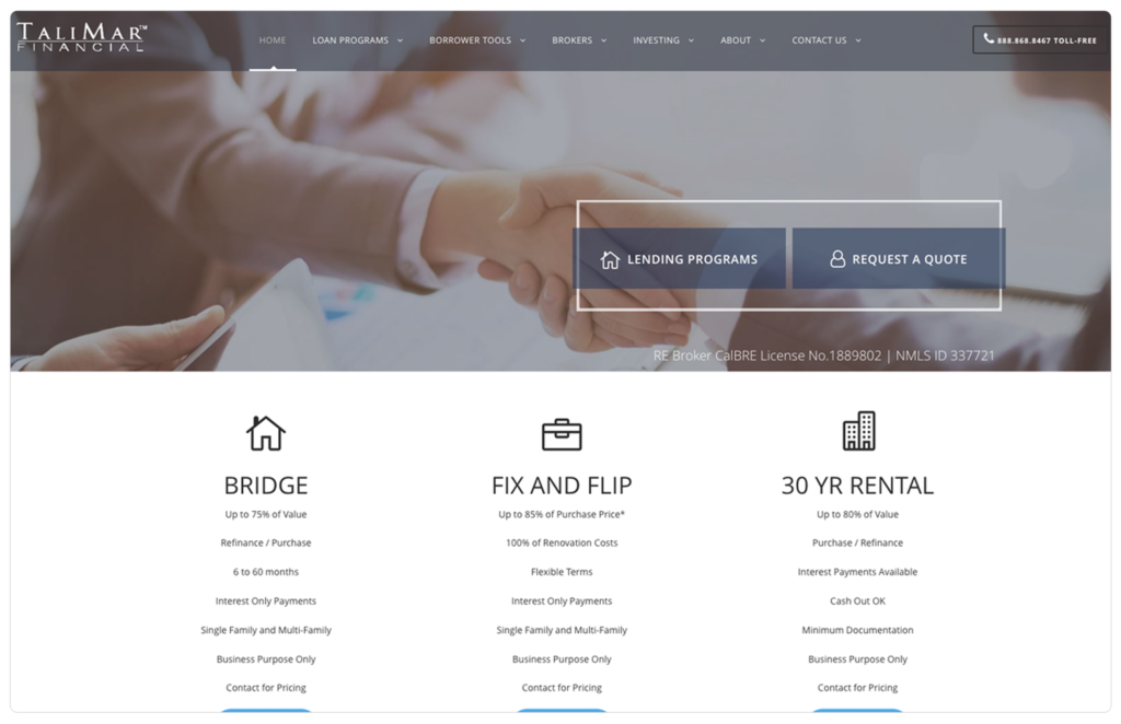 Talimar TaliMar Financial - Web App Development Case Study