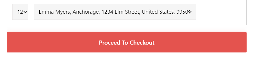 Shipping to multiple addresses popup interface in Shopify
