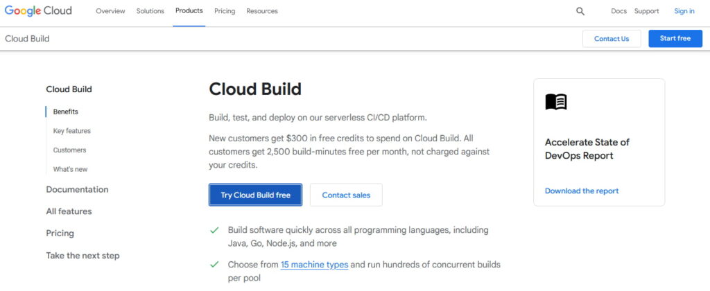 google cloud build