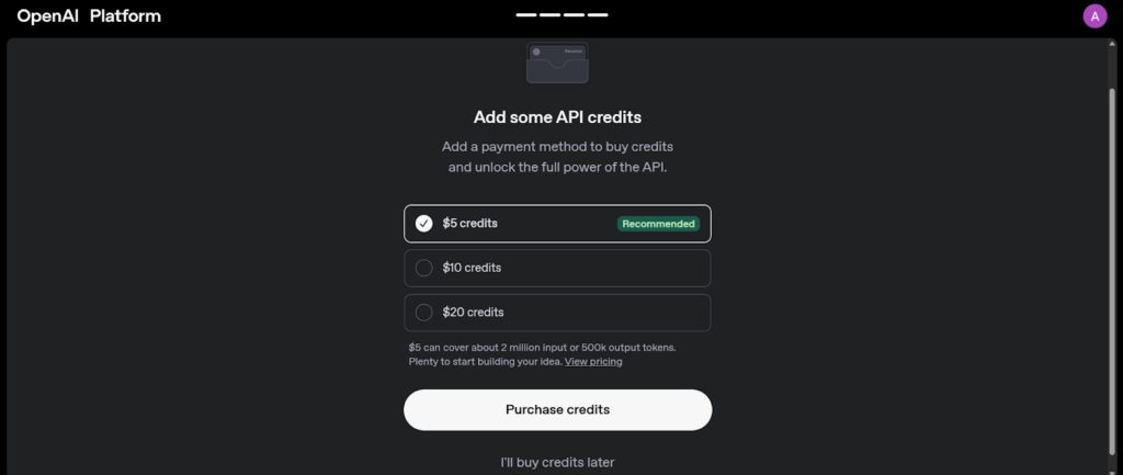 api credits