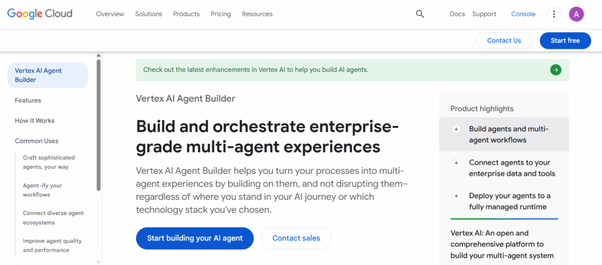 Google Vertex AI Agent Builder
