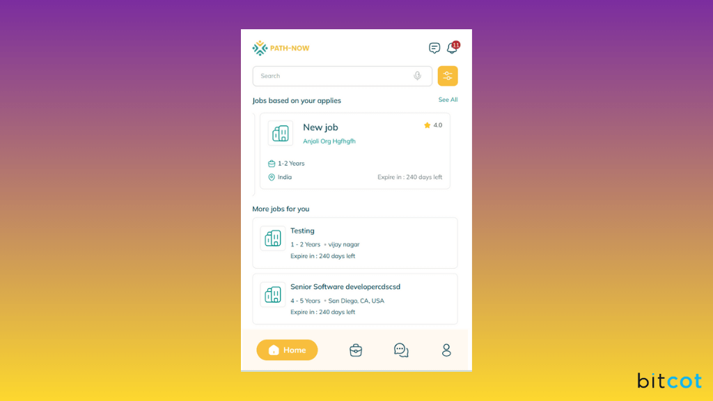 personalized dashboard Home