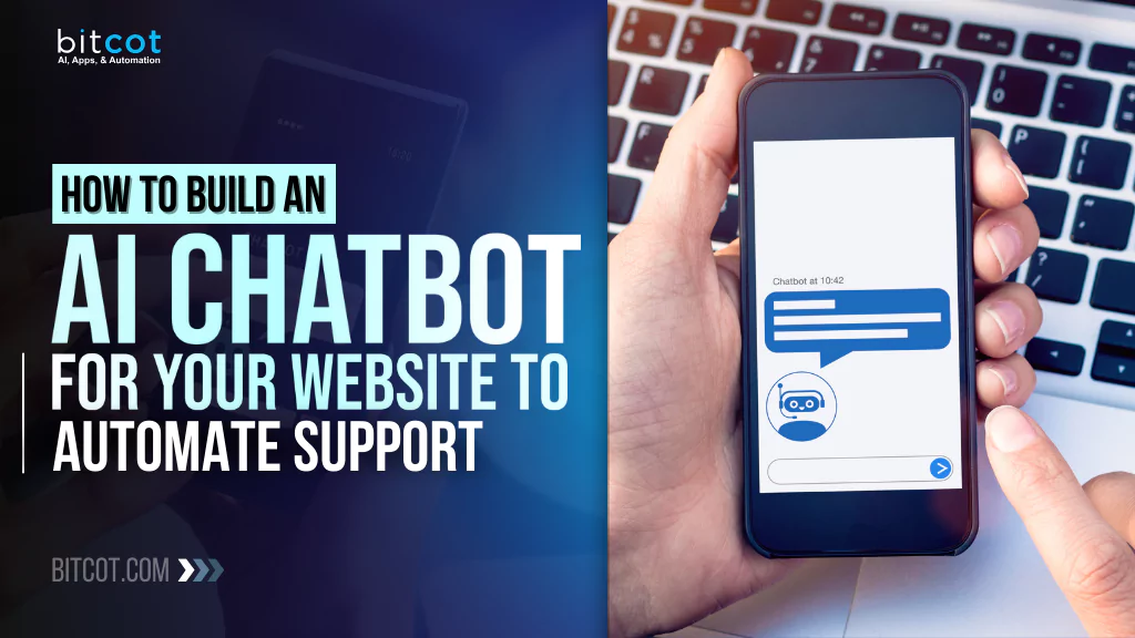 build ai chatbot for website automate support