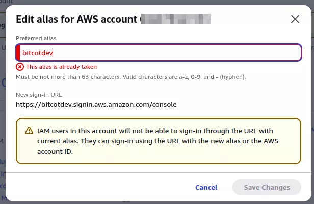 AWS Account Alias Issues and Solutions
