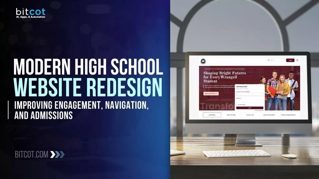 Modern High School Website Redesign