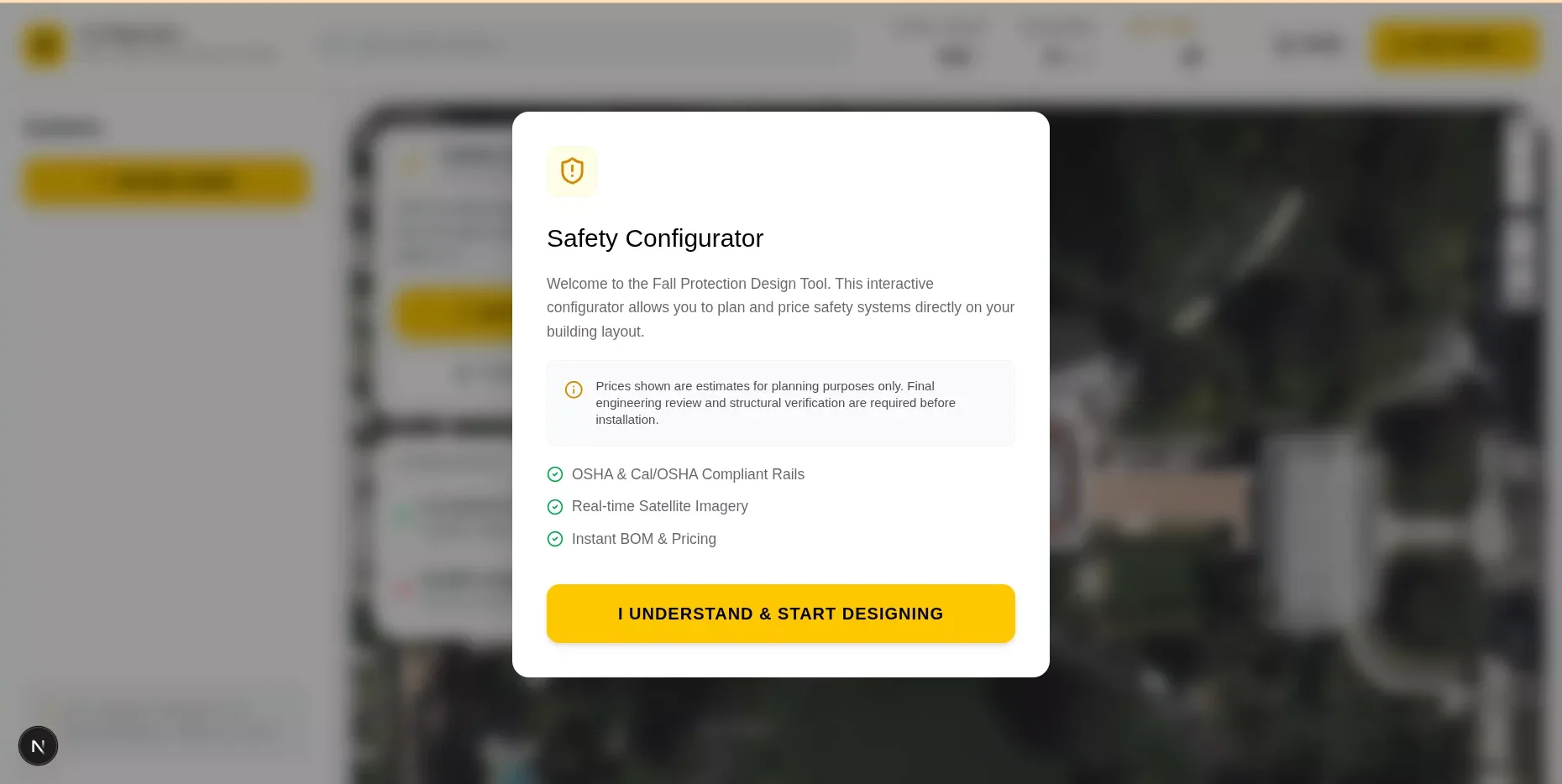 The entry point of the application, emphasizing instant compliance and real-time pricing to solve traditional delays.