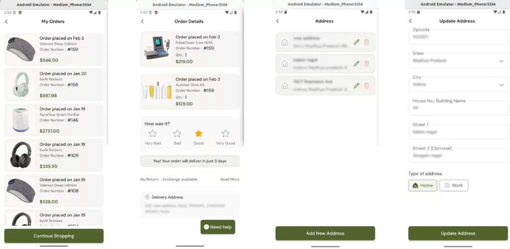 Order Tracking & Profile Management