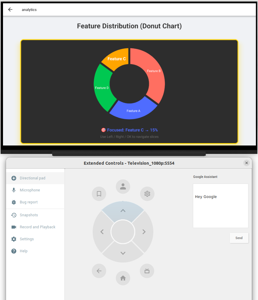feature distribution (donut chart)