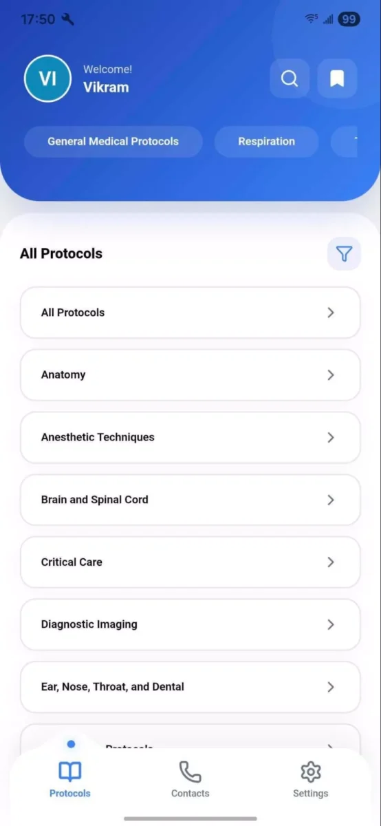 Anatomy Sub-category View