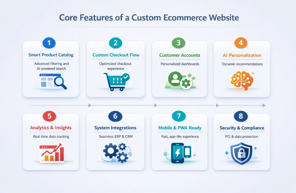 Core Features of a Custom Ecommerce 