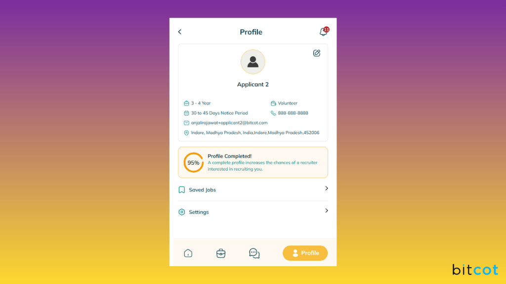 personalized dashboard profile new