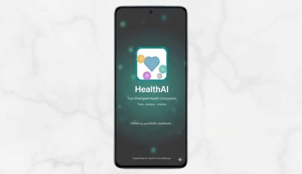 Inside HealthiApp user interface with personalized health tracking features