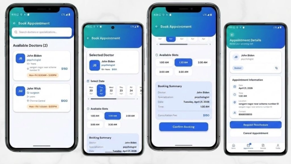 Healthcare patient portal key features including appointments, records, and secure messaging