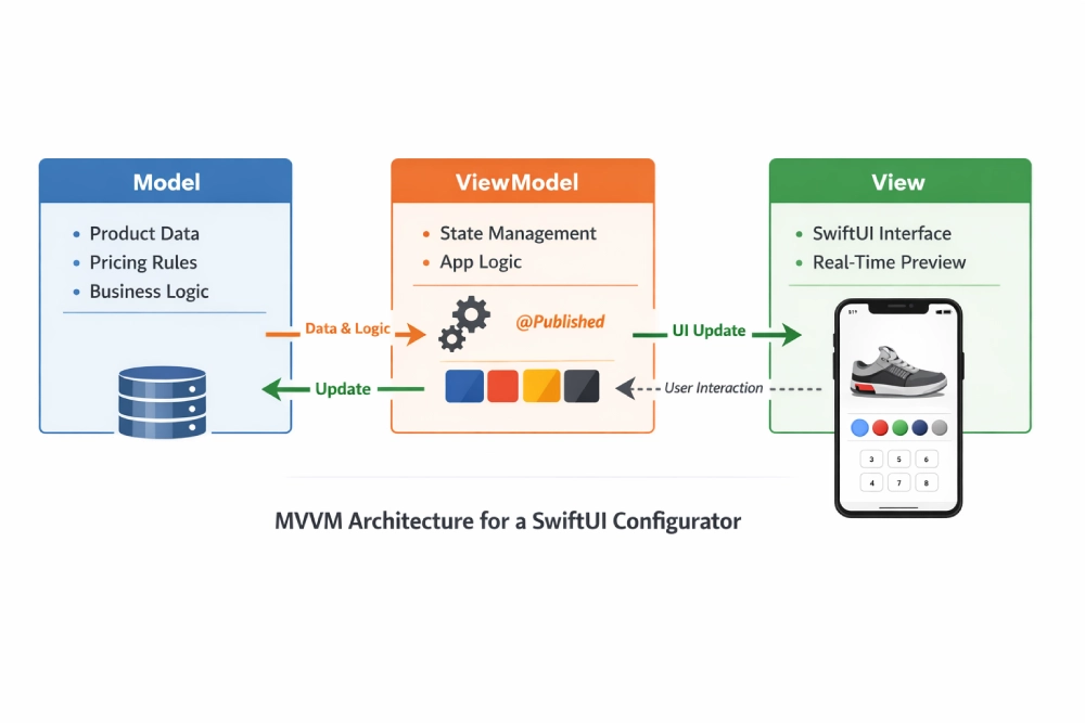 Model-View-ViewModel (MVVM) Architecture for a SwiftUI Configurator