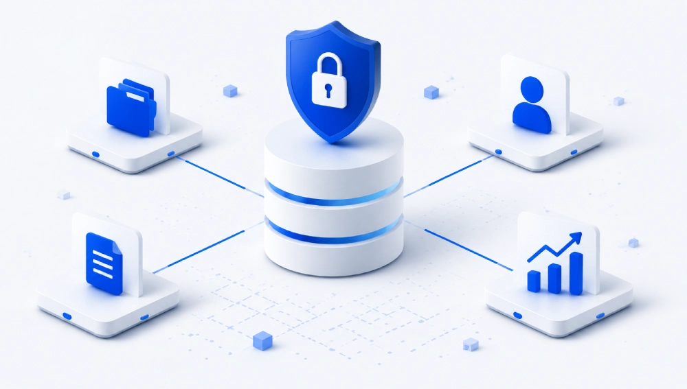 Centralized security hub with network icons