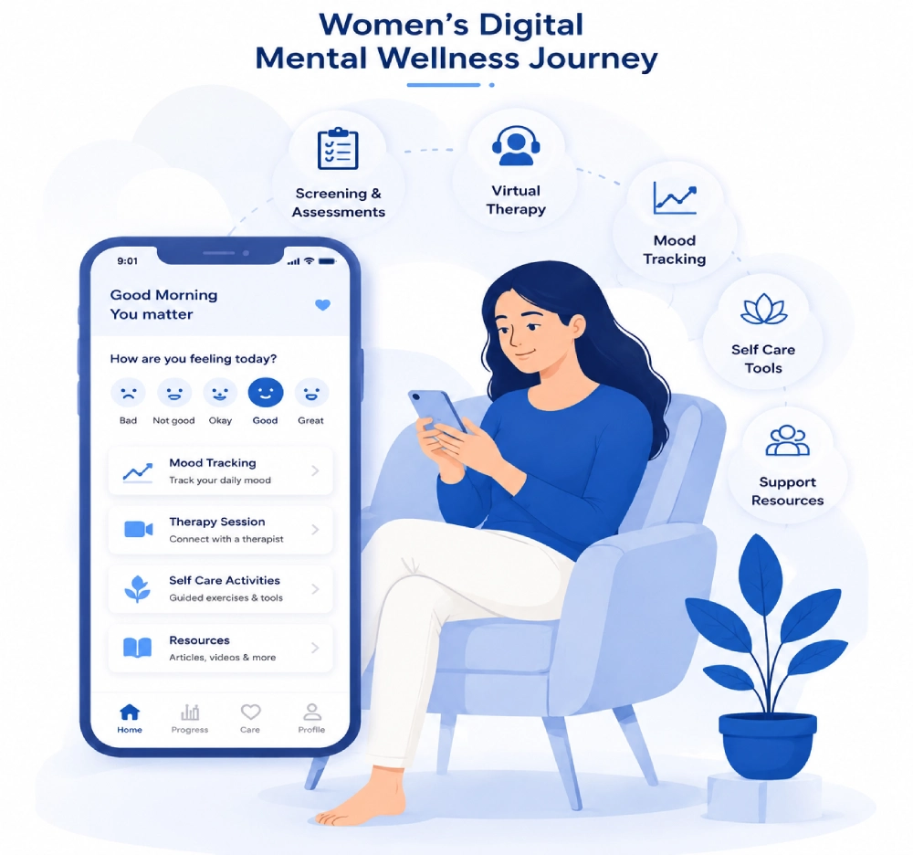 Digital wellness for women journey