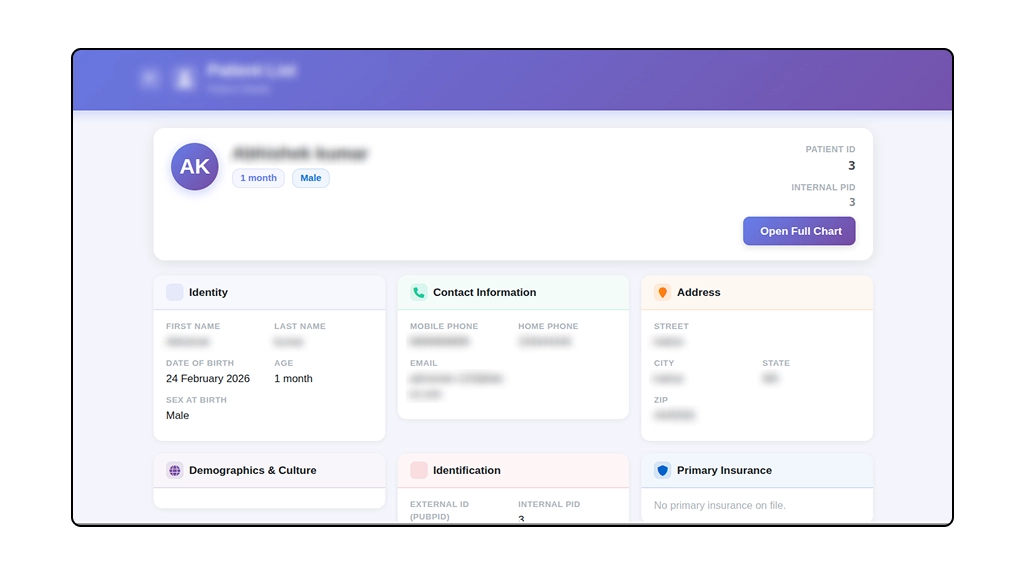 OpenEMR React Live Navbar Badge showing unread messages