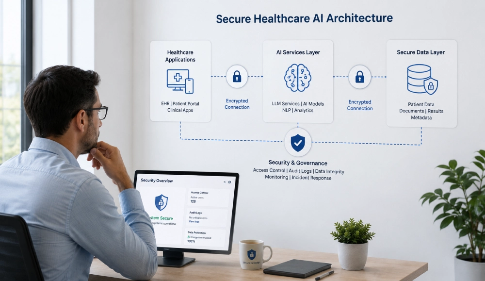 Secure AI in healthcare workspace