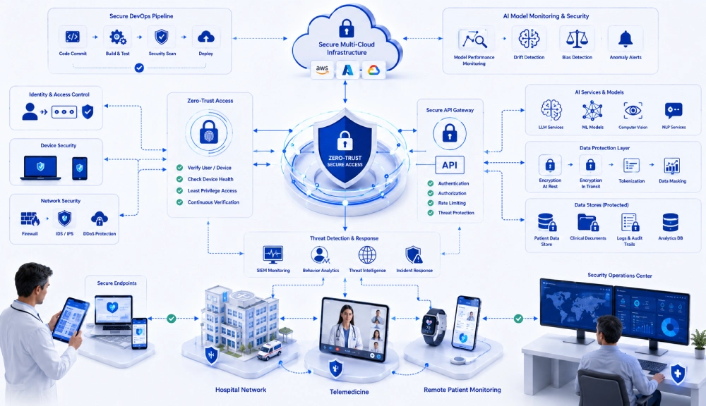 Secure healthcare AI and cloud architecture