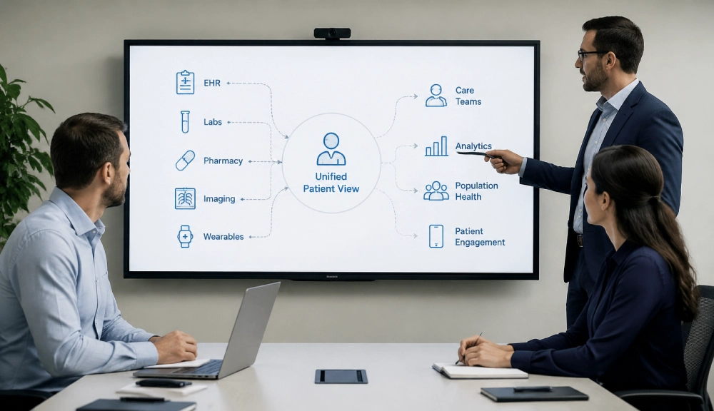 Unified patient view presentation in office