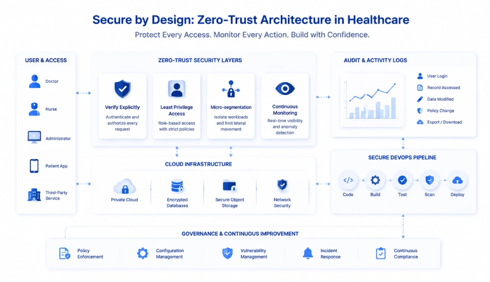 Zero trust security in healthcare architecture