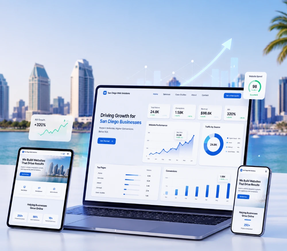 Web development in San Diego helping businesses build strong online presence and drive digital growth