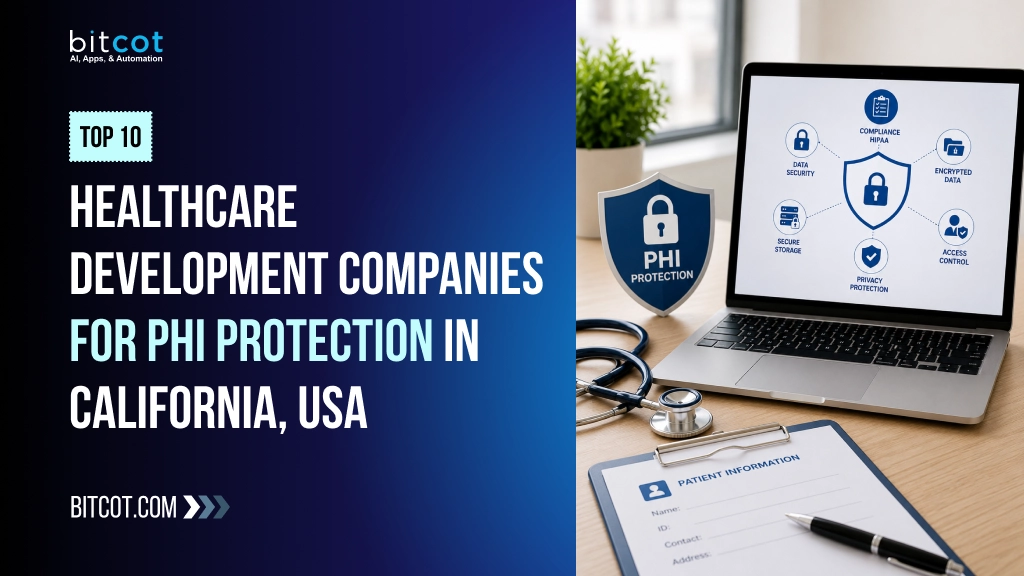 Top 10 Healthcare Development Companies for PHI Protection in California, USA