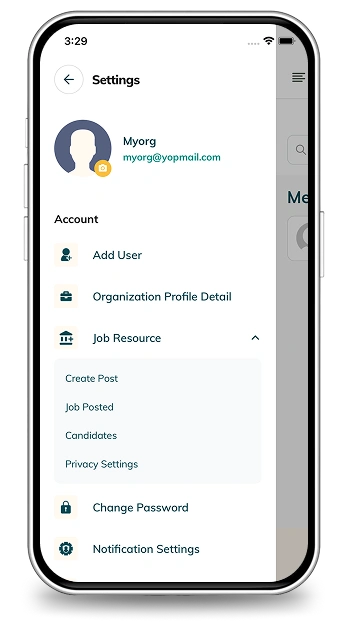 Organizations settings