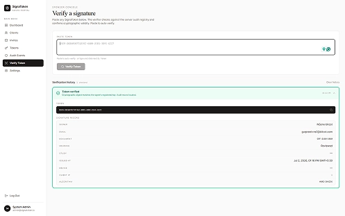signatoken marketing token management