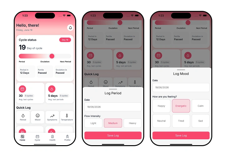 womens app home